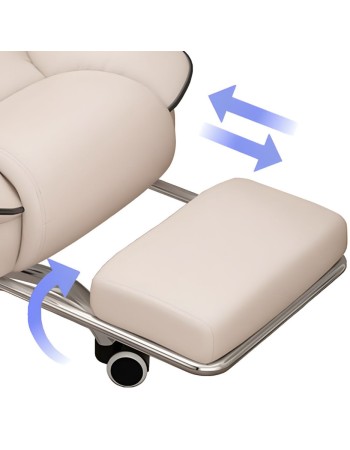 Καρέκλα Γραφείου Διευθυντική με μπράτσα και ανάκληση Δερματίνης ροζ 109-117x73x65cm