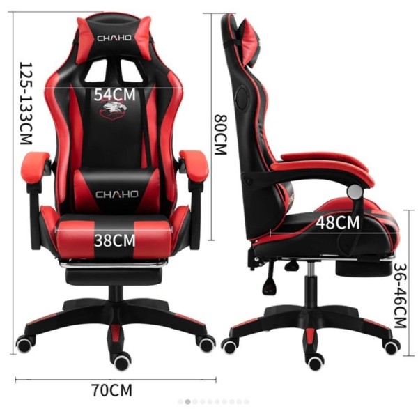 Καρέκλα Γραφείου Δερματίνης Gaming με υποπόδιο ροζ λευκό 112-122x60x48cm Καρέκλα Γραφείου Δερματίνης Gaming με υποπόδιο ροζ λευκό 112-122x60x48cm