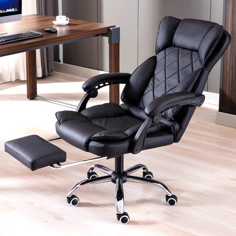 Καρέκλα Γραφείου Διευθυντική δερματίνης 97-107x45x45cm μαύρη