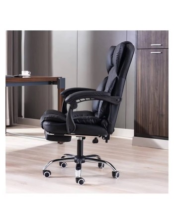 Καρέκλα Γραφείου Διευθυντική δερματίνης 97-107x45x45cm μαύρη