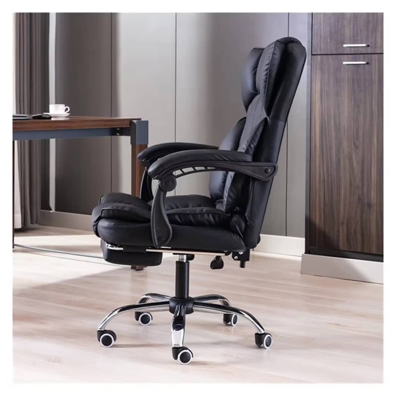 Καρέκλα Γραφείου Διευθυντική δερματίνης 97-107x45x45cm μαύρη