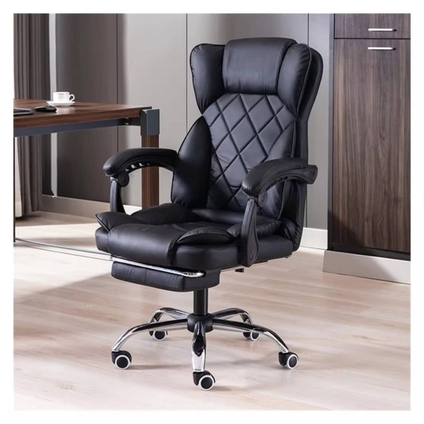 Καρέκλα Γραφείου Διευθυντική δερματίνης 97-107x45x45cm μαύρη