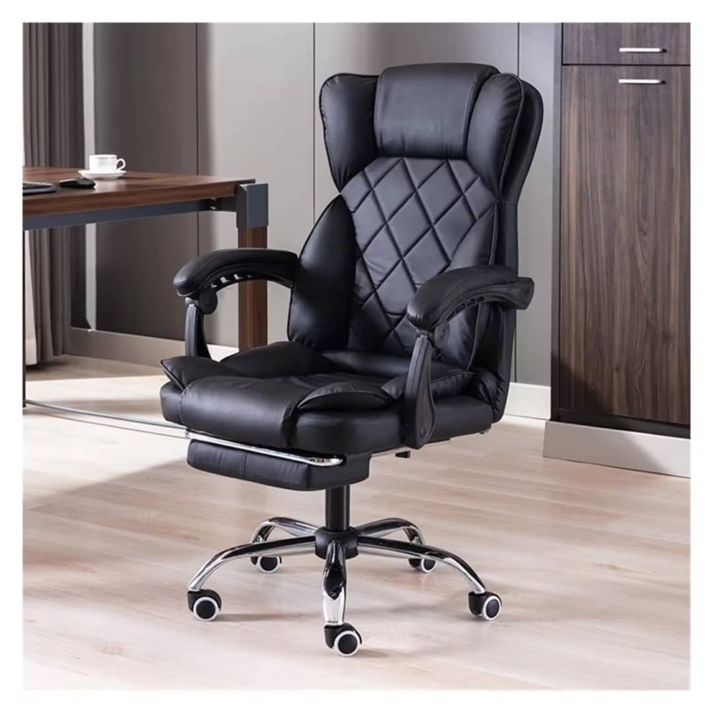 Καρέκλα Γραφείου Διευθυντική δερματίνης 97-107x45x45cm μαύρη