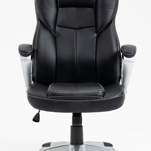 Καρέκλα Γραφείου Διευθυντική με μπράτσα και ανάκληση Δερματίνης Μαύρο 113-121x69x64cm Καρέκλα Γραφείου Διευθυντική με μπράτσα και ανάκληση Δερματίνης Μαύρο 113-121x69x64cm