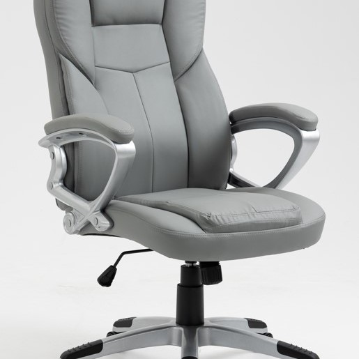 Καρέκλα Γραφείου Διευθυντική με μπράτσα και ανάκληση Δερματίνης Grey 113-121x69x64cm Καρέκλα Γραφείου Διευθυντική με μπράτσα και ανάκληση Δερματίνης Grey 113-121x69x64cm