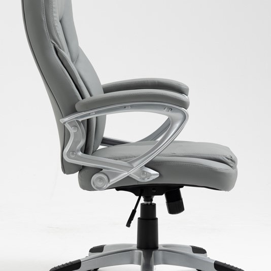 Καρέκλα Γραφείου Διευθυντική με μπράτσα και ανάκληση Δερματίνης Grey 113-121x69x64cm Καρέκλα Γραφείου Διευθυντική με μπράτσα και ανάκληση Δερματίνης Grey 113-121x69x64cm