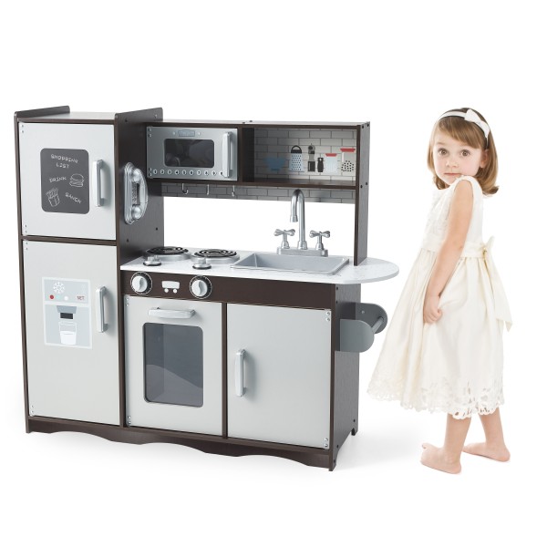 Ξύλινη Παιδική Κουζίνα Παιχνίδι μίμησης καφέ 93x33x83cm