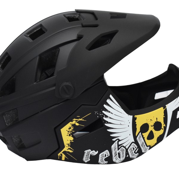 Full Face Κράνος ποδηλάτου BMX Freeride - Downhill ΜΟΟΝ matt Grey with yellow Full Face Κράνος ποδηλάτου BMX Freeride - Downhill ΜΟΟΝ matt Grey with yellow