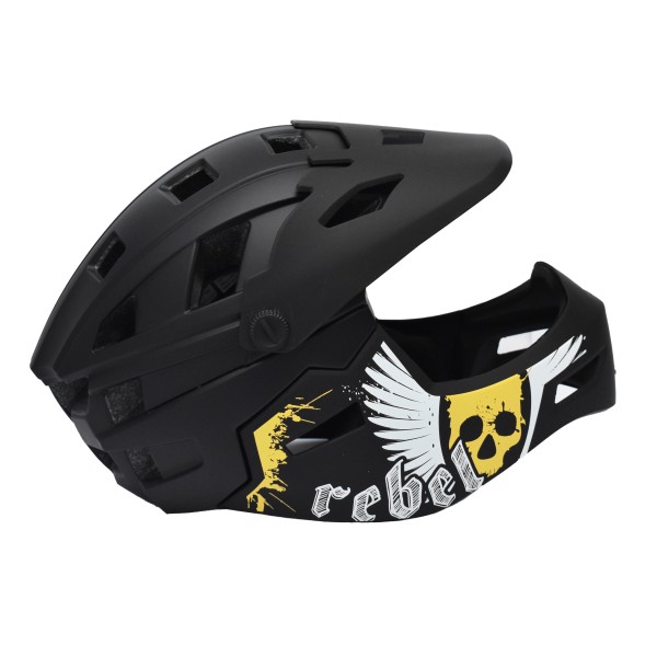 Full Face Κράνος ποδηλάτου BMX Freeride - Downhill ΜΟΟΝ matt Grey with yellow Full Face Κράνος ποδηλάτου BMX Freeride - Downhill ΜΟΟΝ matt Grey with yellow