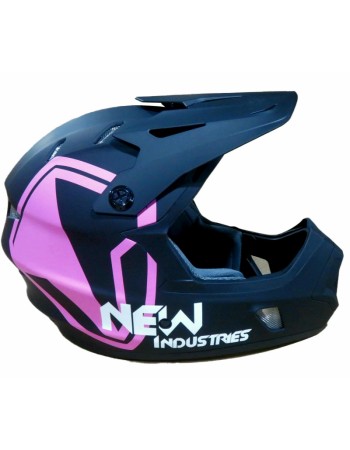 Full Face Κράνος ποδηλάτου BMX Freeride - Downhill ΜΟΟΝ matt Black with Pink