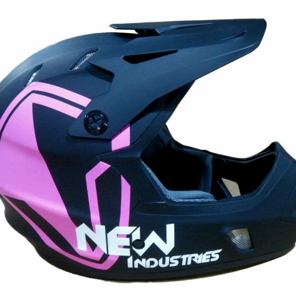Full Face Κράνος ποδηλάτου BMX Freeride - Downhill ΜΟΟΝ matt Black with Pink Full Face Κράνος ποδηλάτου BMX Freeride - Downhill ΜΟΟΝ matt Black with Pink