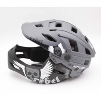 Full Face Downhill Helmet BMX Freeride - Downhill ΜΟΟΝ matt Grey