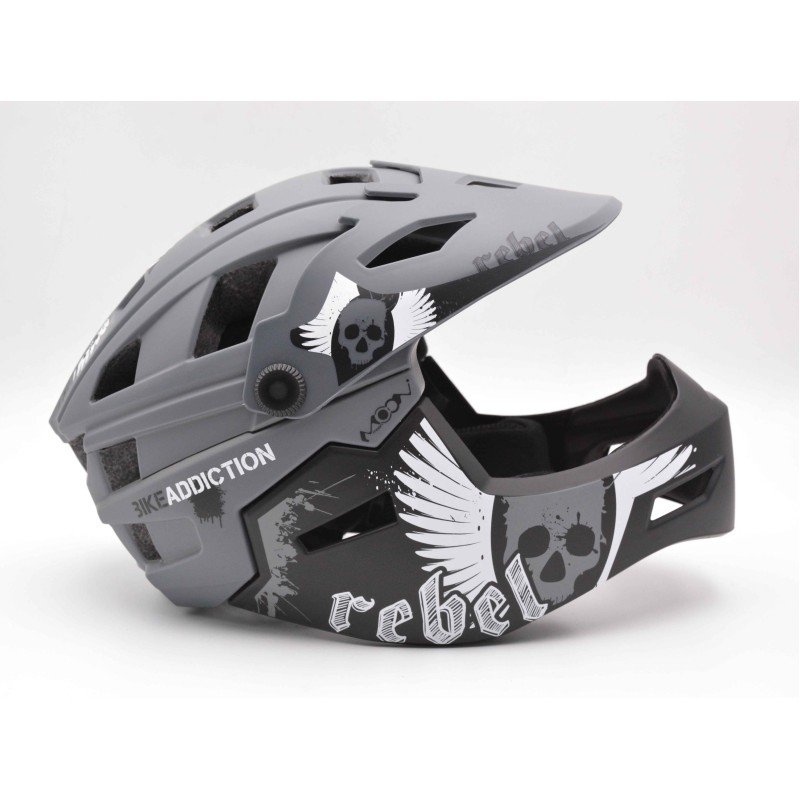 Full Face Κράνος ποδηλάτου BMX Freeride - Downhill ΜΟΟΝ matt Grey