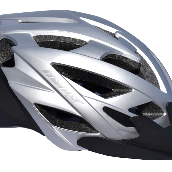 Κράνος Ποδηλάτου MY NAT με σκίαστρο και φως LED σε Ασημί Χρώμα Κράνος Ποδηλάτου MY NAT με σκίαστρο και φως LED σε Ασημί Χρώμα