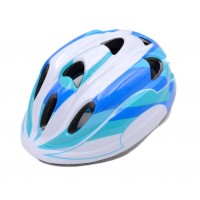 Children safety helmet with removable cushion in blue