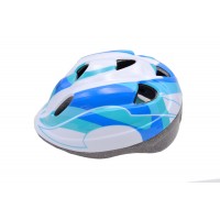 Children safety helmet with removable cushion in blue