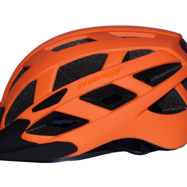 Κράνος Ποδηλάτου MY NAT με φως LED και σκίαστρο σε Πορτοκαλί Χρώμα Κράνος Ποδηλάτου MY NAT με φως LED και σκίαστρο σε Πορτοκαλί Χρώμα