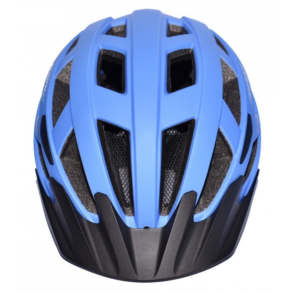 Bike helmet MY NAT with canopy and LED lights in blue color