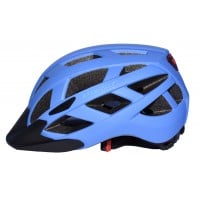 Bike helmet MY NAT with canopy and LED lights in blue color