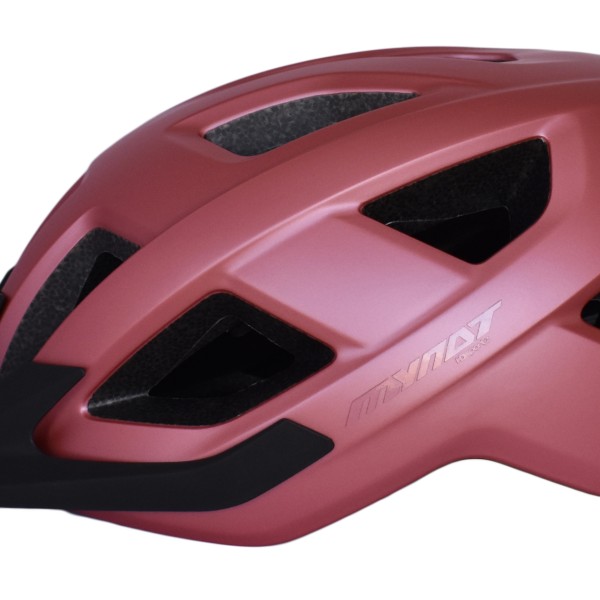 Κράνος Ποδηλάτου MY NAT με φως LED και σκίαστρο σε Χρώμα Σάπιο μήλο Κράνος Ποδηλάτου MY NAT με φως LED και σκίαστρο σε Χρώμα Σάπιο μήλο