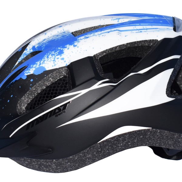 Κράνος Ποδηλάτου MY NAT με σκίαστρο και φως LED σε Μπλε Λευκό Μαύρο Χρώμα Κράνος Ποδηλάτου MY NAT με σκίαστρο και φως LED σε Μπλε Λευκό Μαύρο Χρώμα