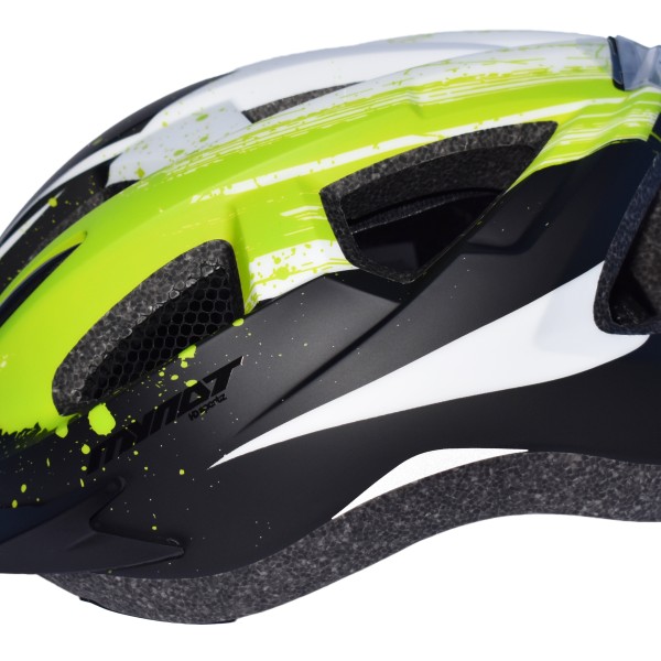 Κράνος Ποδηλάτου MY NAT με σκίαστρο και φως LED σε Πράσινο Λευκό Μαύρο Χρώμα Κράνος Ποδηλάτου MY NAT με σκίαστρο και φως LED σε Πράσινο Λευκό Μαύρο Χρώμα