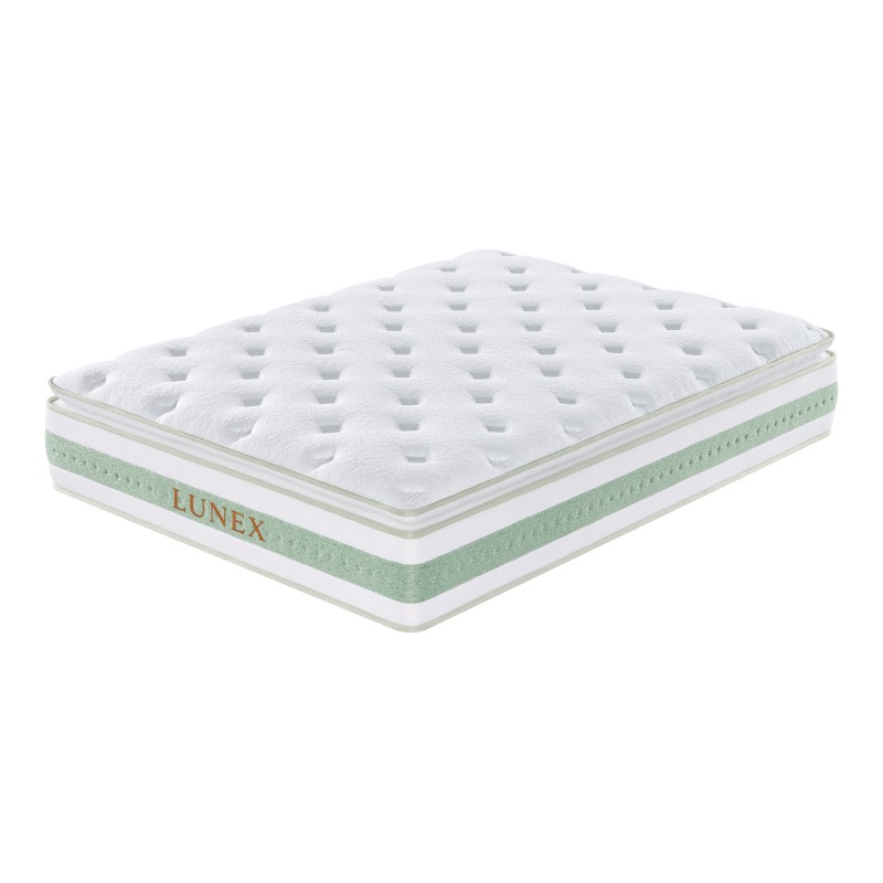 Στρώμα ύπνου Υπέρδιπλο Lunex Green Lux 160x200x25cm με ελατήρια τύπου pocket υψηλής συμπίεσης