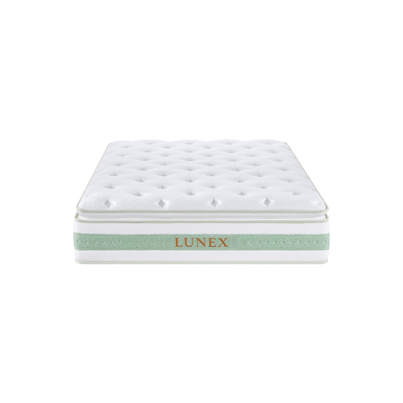 Στρώμα ύπνου Υπέρδιπλο Lunex Green Lux 160x200x25cm με ελατήρια τύπου pocket υψηλής συμπίεσης