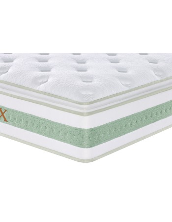 Στρώμα ύπνου Υπέρδιπλο Lunex Green Lux 160x200x25cm με ελατήρια τύπου pocket υψηλής συμπίεσης