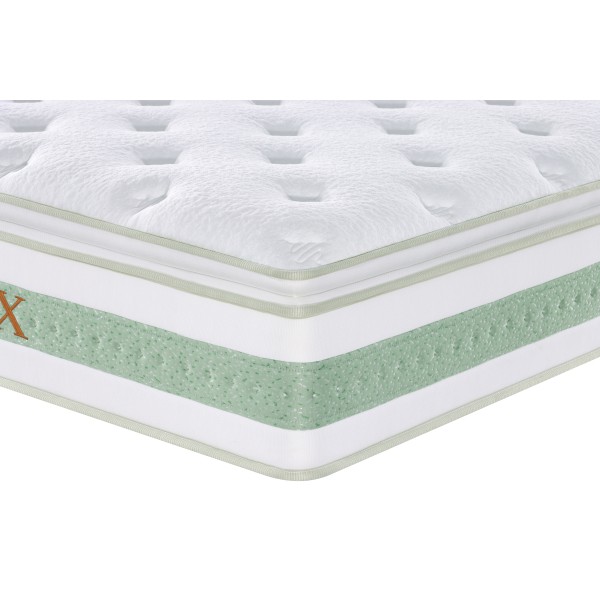 Στρώμα ύπνου Υπέρδιπλο Lunex Green Lux 160x200x25cm με ελατήρια τύπου pocket υψηλής συμπίεσης
