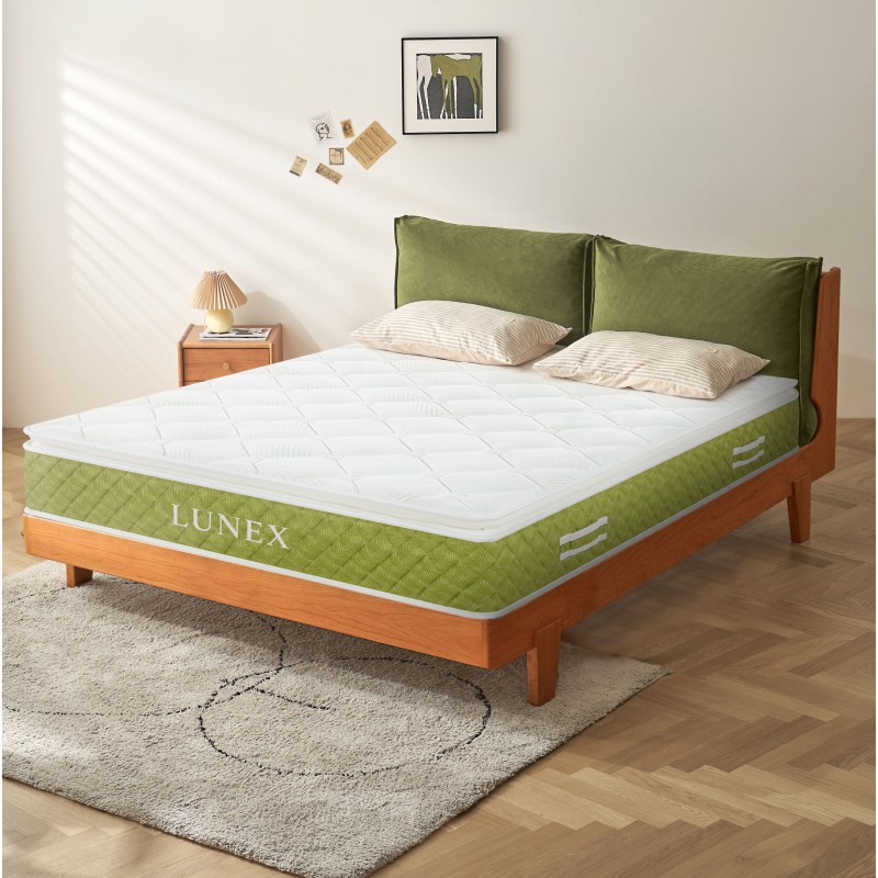Στρώμα ύπνου Υπέρδιπλο Lunex Green 160x200x25cm με ελατήρια τύπου pocket υψηλής συμπίεσης