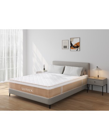Στρώμα ύπνου Μονό Lunex Beige 90x200x31cm με ελατήρια τύπου pocket υψηλής συμπίεσης
