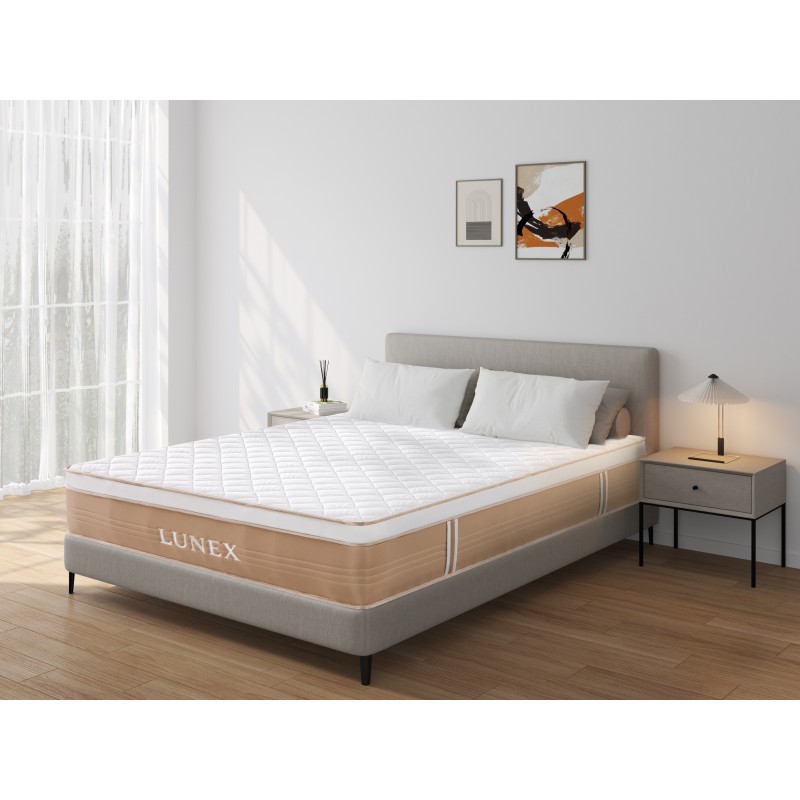 Στρώμα ύπνου Μονό Lunex Beige 90x200x31cm με ελατήρια τύπου pocket υψηλής συμπίεσης