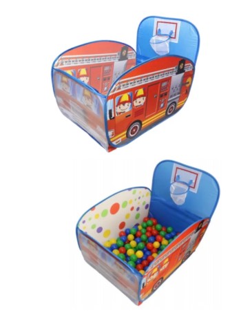 Παιδικός Παιδότοπος Παιχνιδιού Magic Fire Truck Ball pit 2 σε 1 με 100 μπαλάκια 