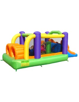 Happy Hop Φουσκωτό Τραμπολίνο με Διπλή Τσουλήθρα Obstacle Course Bouncer Happy Hop Φουσκωτό Τραμπολίνο με Διπλή Τσουλήθρα Obstacle Course Bouncer