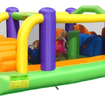 Happy Hop Φουσκωτό Τραμπολίνο  με Διπλή Τσουλήθρα Obstacle Course Bouncer 