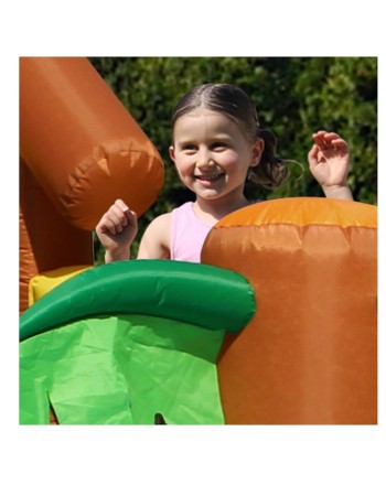 Happy Hop Φουσκωτό Τραμπολίνο  με Διπλή Τσουλήθρα The Forest Bouncer 