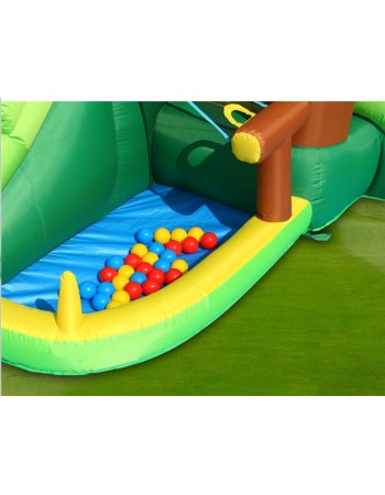 Happy Hop Φουσκωτό Τραμπολίνο  με Διπλή Τσουλήθρα The Forest Bouncer 