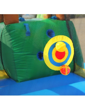 Happy Hop Φουσκωτό Τραμπολίνο  με Διπλή Τσουλήθρα The Forest Bouncer 