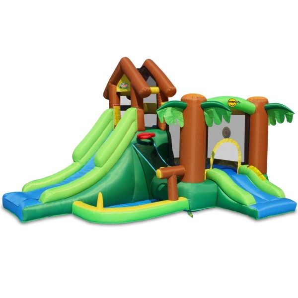 Happy Hop Φουσκωτό Τραμπολίνο  με Διπλή Τσουλήθρα The Forest Bouncer  Happy Hop Φουσκωτό Τραμπολίνο  με Διπλή Τσουλήθρα The Forest Bouncer