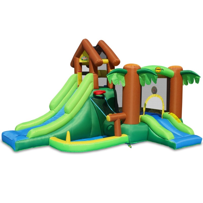 Happy Hop Φουσκωτό Τραμπολίνο με Διπλή Τσουλήθρα The Forest Bouncer Happy Hop Φουσκωτό Τραμπολίνο με Διπλή Τσουλήθρα The Forest Bouncer