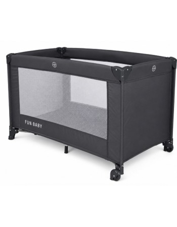 Παρκοκρέβατο μωρού αναδιπλούμενο Fun Baby 125x62x75cm σε γκρι