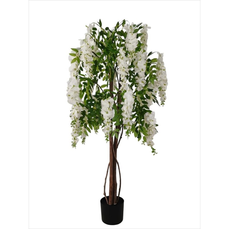 Τεχνητό Φυτό Εξωτερικού Χώρου με λευκά λουλούδια με ύψος 120cm