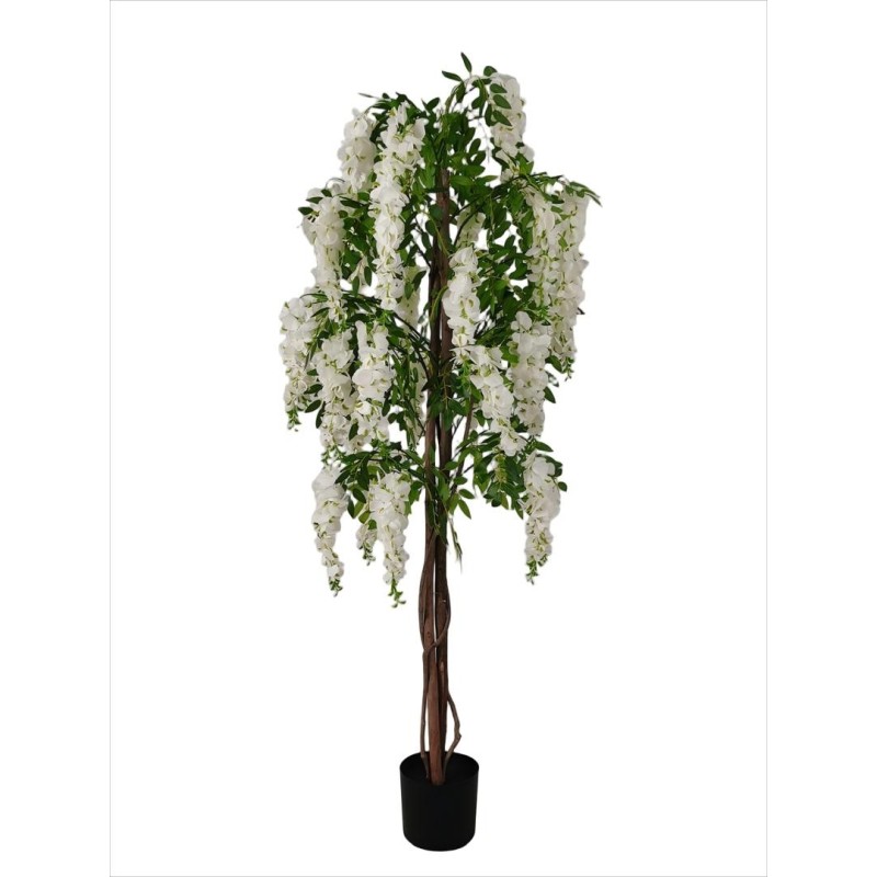 Τεχνητό Φυτό Εξωτερικού Χώρου με λευκά λουλούδια με ύψος 150cm
