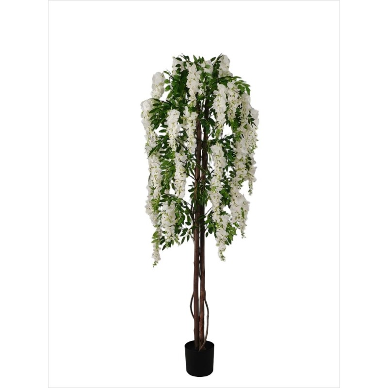 Τεχνητό Φυτό Εξωτερικού Χώρου με λευκά λουλούδια με ύψος 180cm