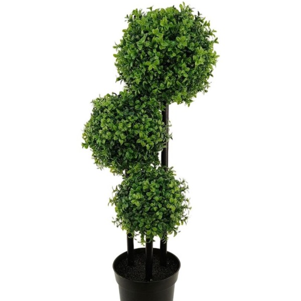 Τεχνητό Φυτό Εξωτερικού Χώρου Tropical Balls με 3 μπάλες διαστάσεων 22cm 27cm και 30cm και ύψος 90cm