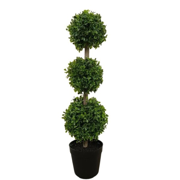 Τεχνητό Φυτό Εξωτερικού Χώρου Tropical Balls με 3 μπάλες διαστάσεων 14cm 14cm και 16cm και ύψος 60cm