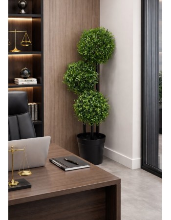 Τεχνητό Φυτό Εξωτερικού Χώρου Tropical Balls με 3 μπάλες διαστάσεων 22cm 27cm και 30cm και ύψος 90cm