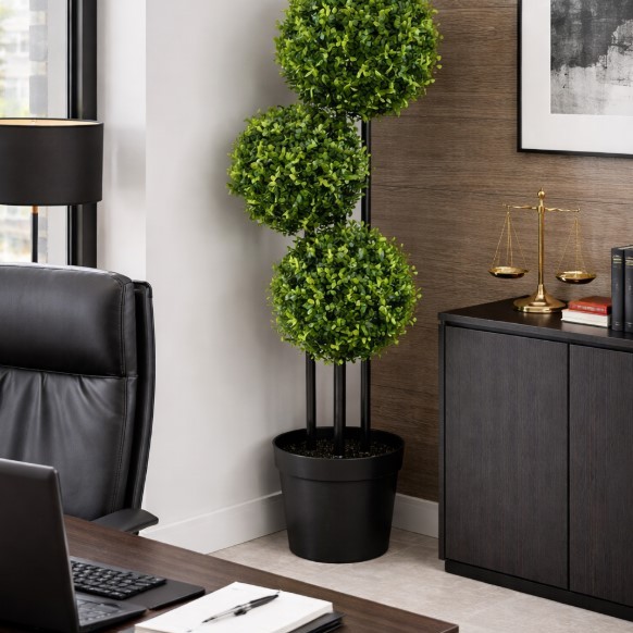 Τεχνητό Φυτό Εξωτερικού Χώρου Tropical Balls με 3 μπάλες διαστάσεων 22cm 27cm και 30cm και ύψος 90cm