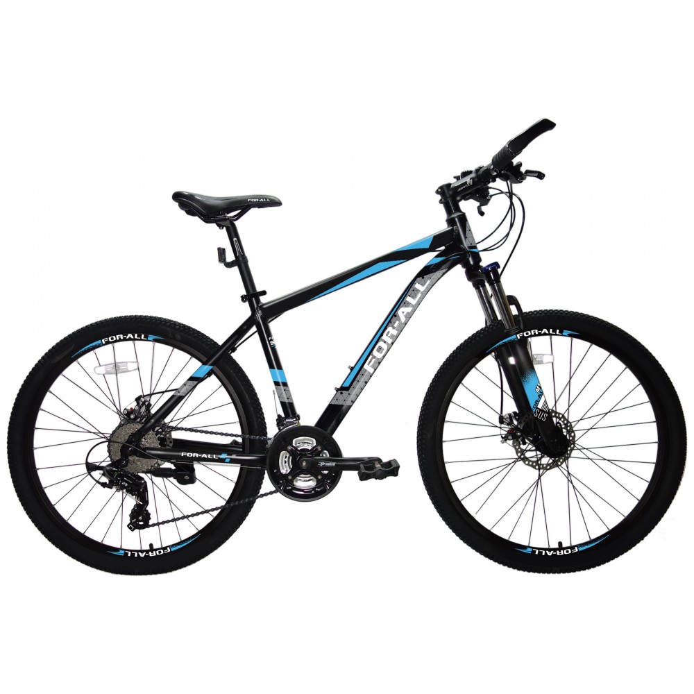 Aluminum Bike Mountain 26 inches with SHIMANO speeds in Black - Blue Color 